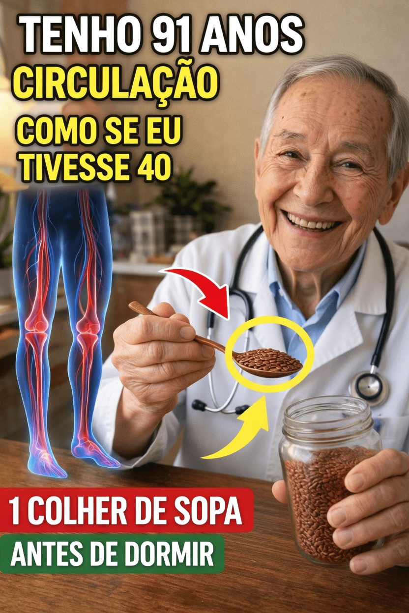 Por que os idosos estão adorando esta colherada de sementes de linhaça antes de dormir para apoiar uma circulação saudável