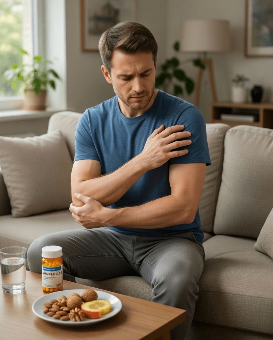 Quais são os efeitos colaterais comuns da atorvastatina e o que você deve observar