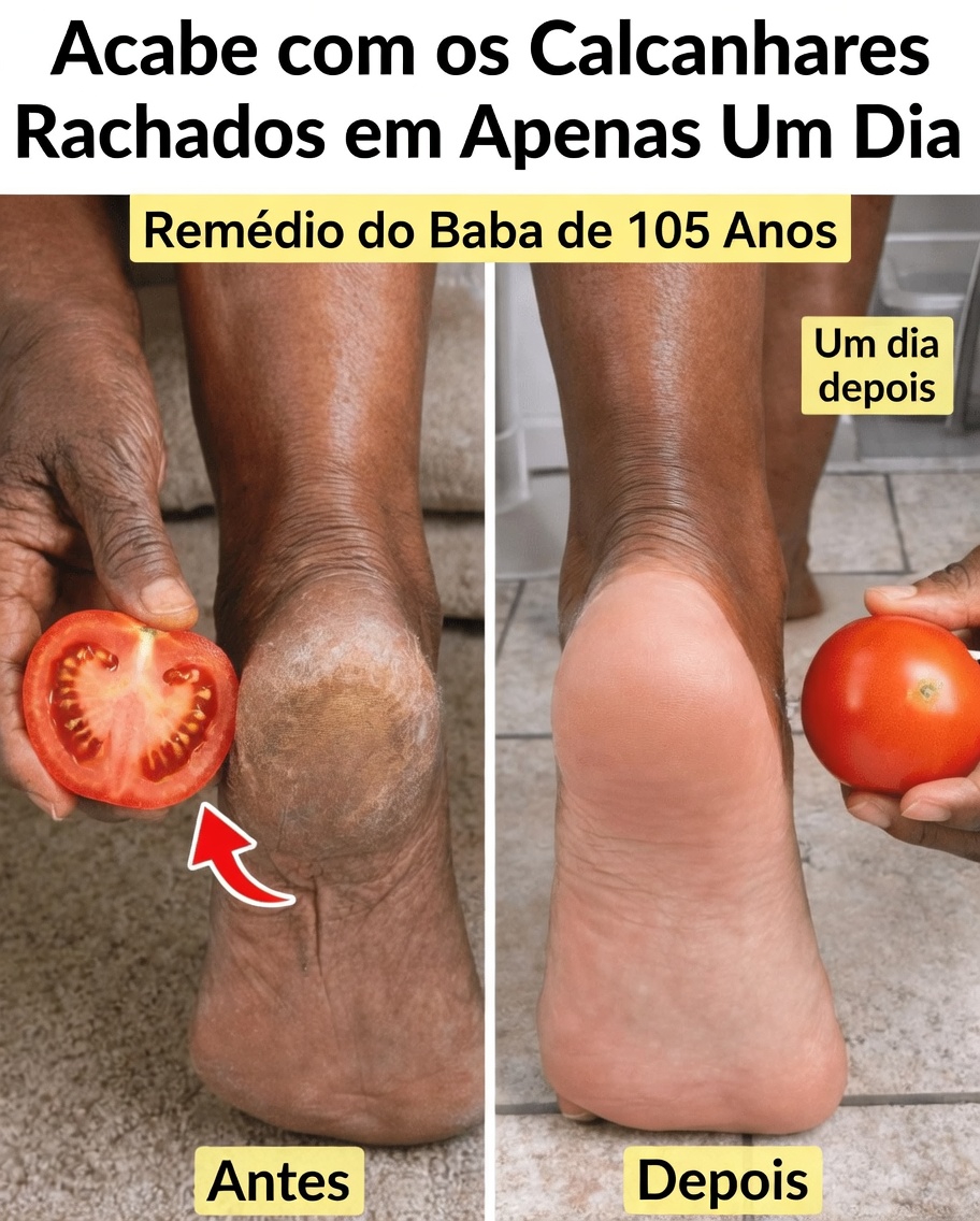 Aprenda dicas simples de cuidados caseiros para calcanhares secos e rachados usando ingredientes comuns da cozinha, como tomates
