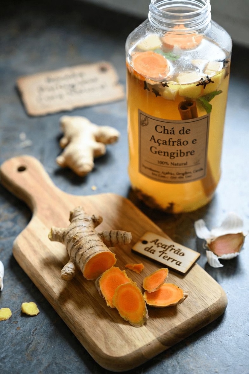 Como Fazer uma Bebida de Cravo, Alho, Cúrcuma e Gengibre para Apoiar Sua Imunidade e Bem-Estar Geral