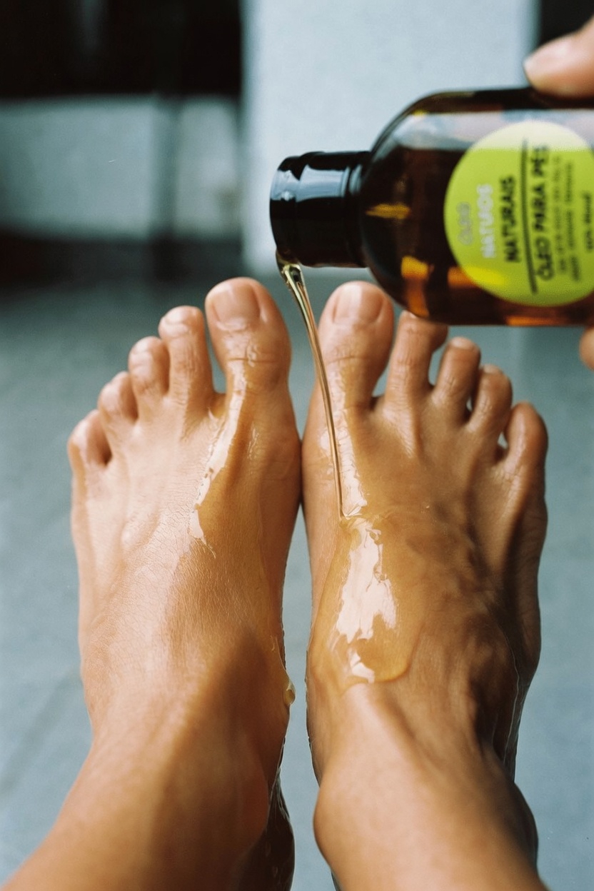 Por que passar óleo nas solas dos pés antes de dormir é um ritual noturno de bem-estar tão popular