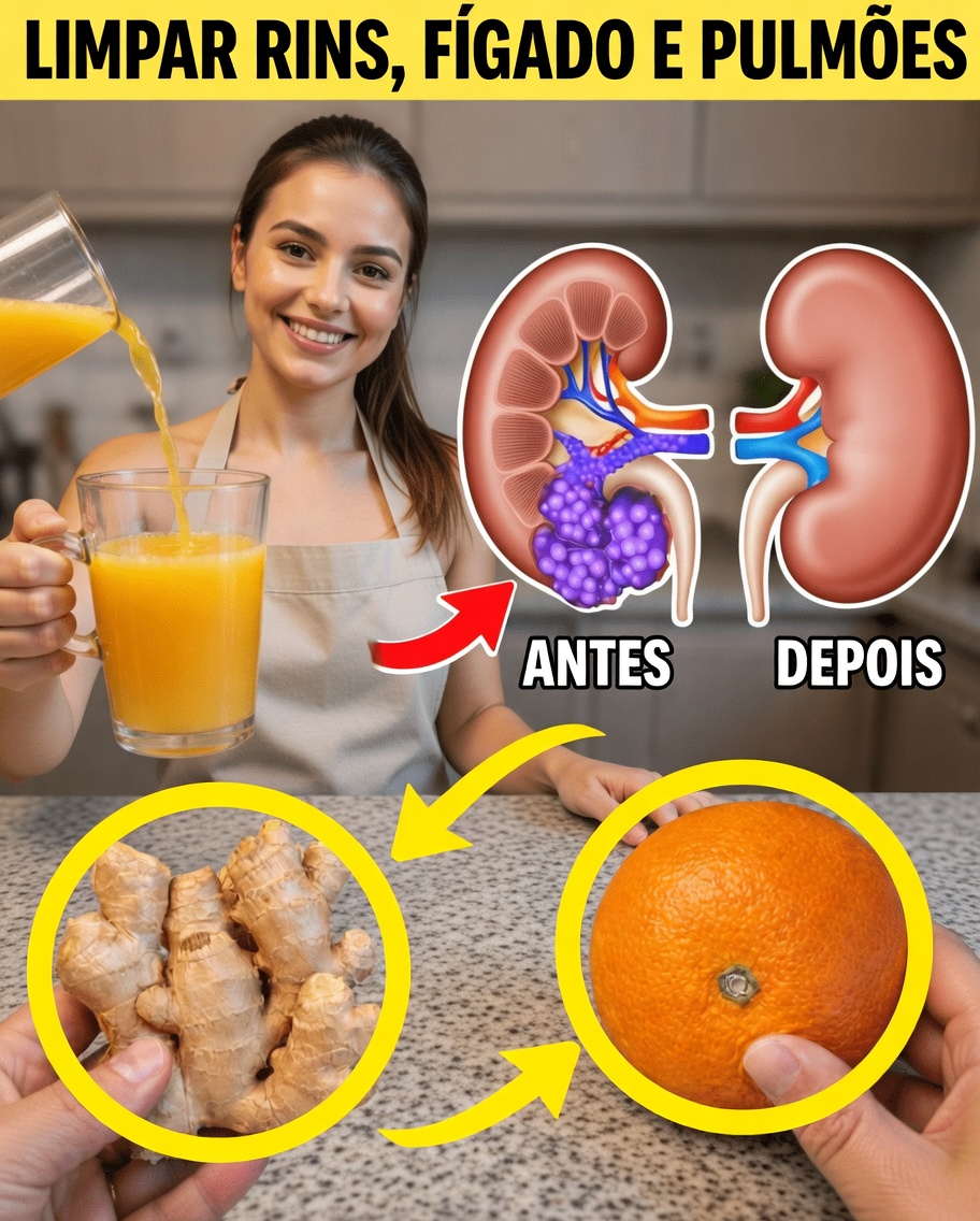 Como uma bebida diária de gengibre e laranja pode ajudar a apoiar naturalmente o bem-estar dos seus rins, fígado e pulmões