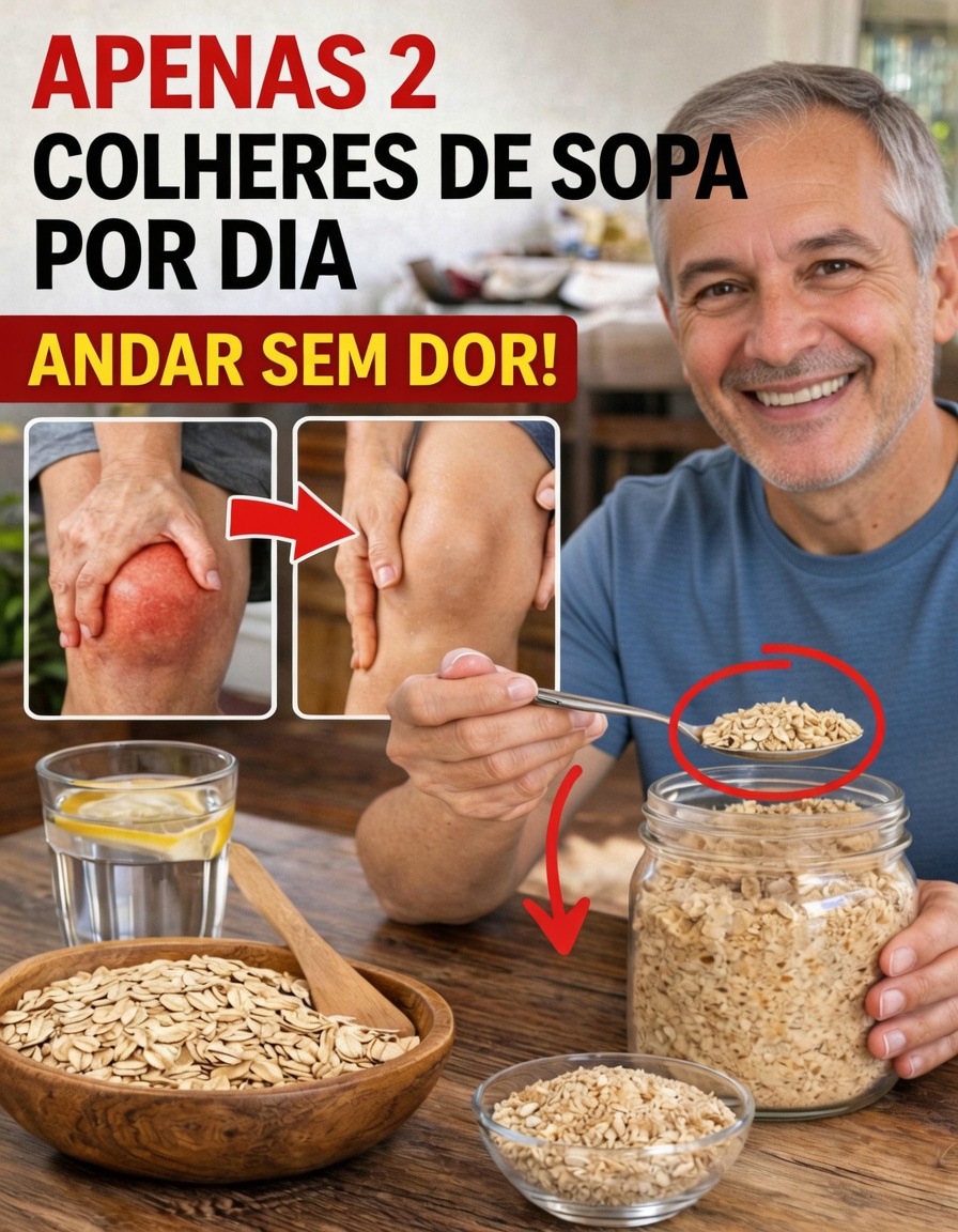 Como adicionar apenas duas colheres de sopa de aveia por dia pode ajudar no conforto dos joelhos e na mobilidade das articulações