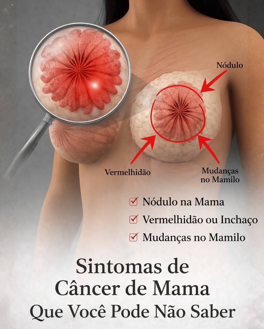Descubra sintomas menos conhecidos do câncer de mama além do nódulo para se manter informada sobre sua saúde