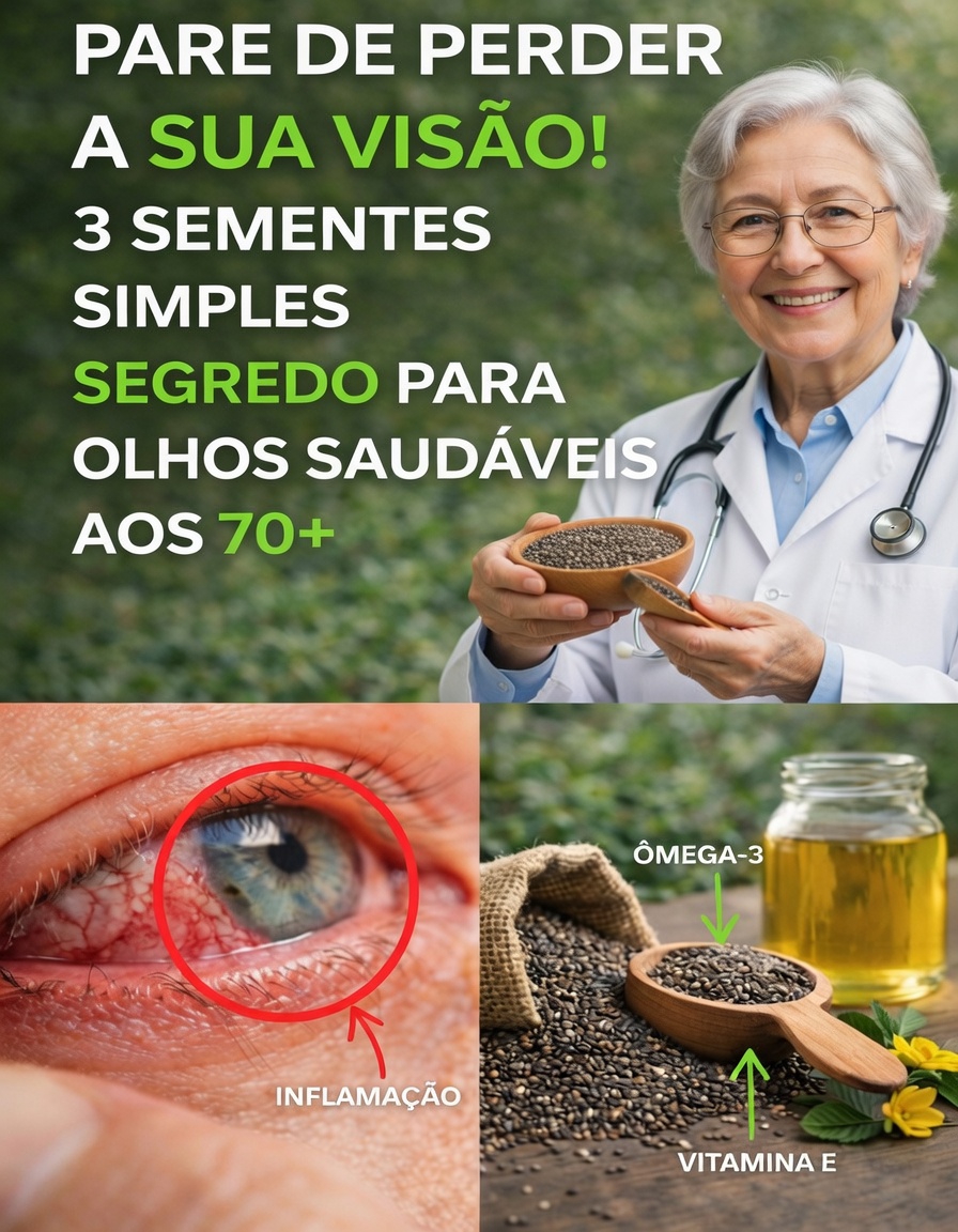 Saiba Como as Sementes de Chia, Linhaça e Abóbora Ajudam Naturalmente a Manter a Saúde da Visão e da Retina em Idosos