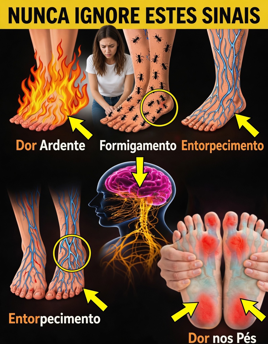 8 sinais silenciosos de alterações nos nervos começando nos dedos dos pés que você pode estar ignorando