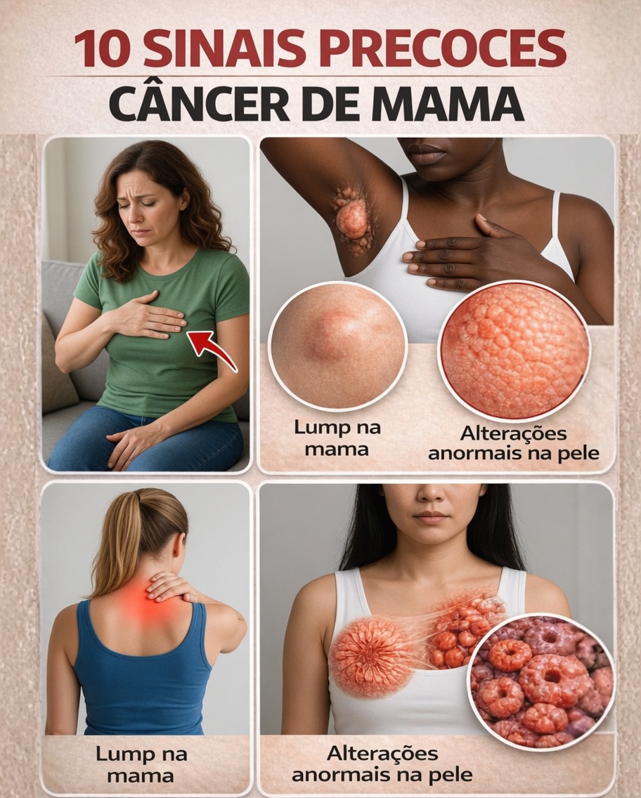 Quais são os 10 sinais de alerta do câncer de mama que as mulheres devem reconhecer para uma melhor conscientização?