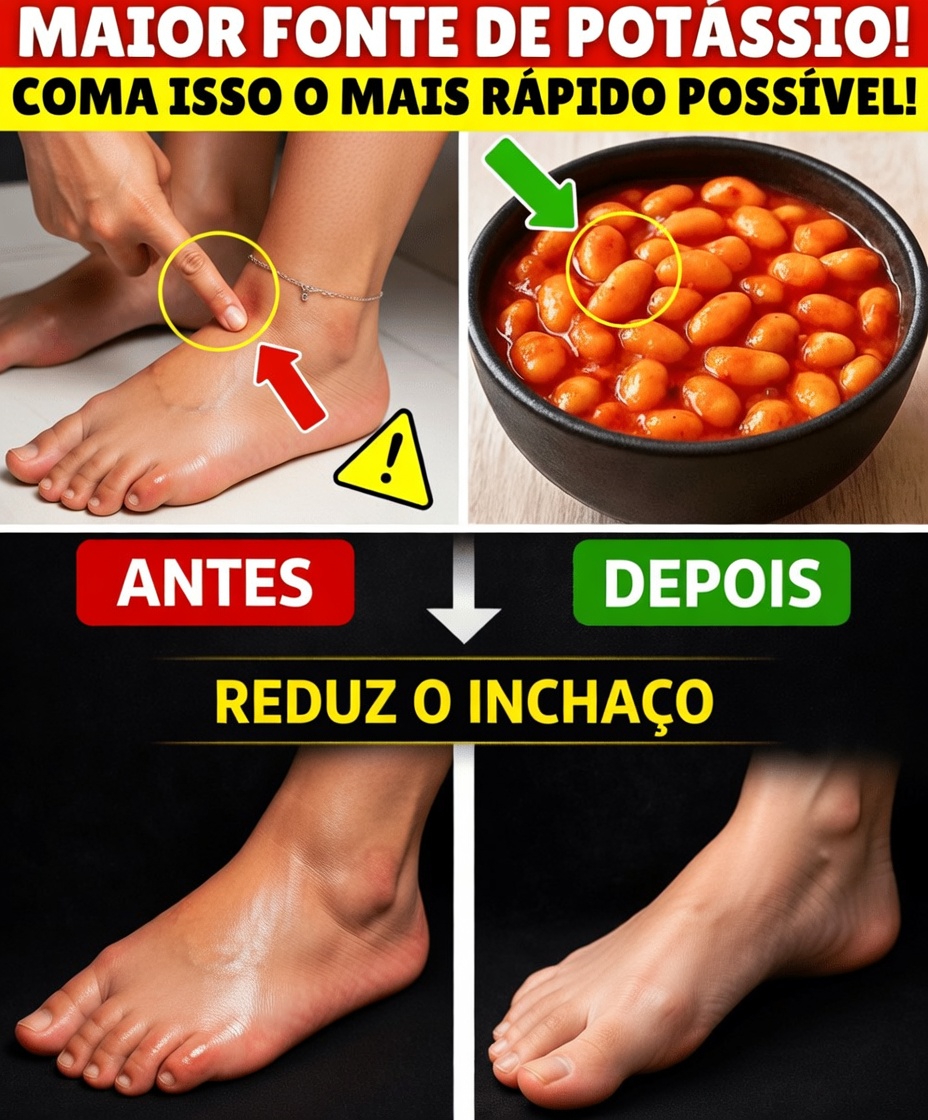 Adeus, Inchaço! 8 Alimentos Ricos em Potássio que Você DEVE Comer para Eliminar o Excesso de Líquido RAPIDAMENTE