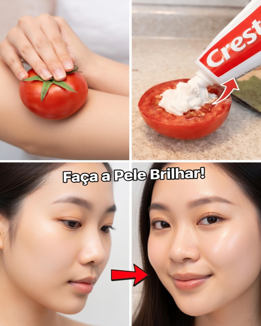 Descubra a máscara facial viral de pasta de dente e tomate que muitos estão experimentando para a aparência de poros menores, manchas escuras atenuadas, pele mais iluminada e redução mais suave dos pelos faciais