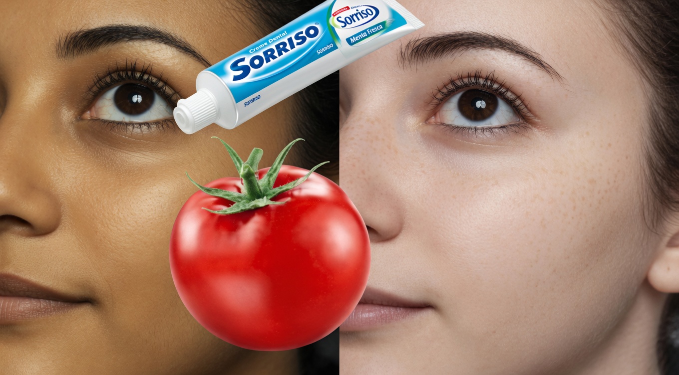Descubra a máscara facial viral de pasta de dente e tomate que muitos estão experimentando para a aparência de poros menores, manchas escuras atenuadas, pele mais iluminada e redução mais suave dos pelos faciais
