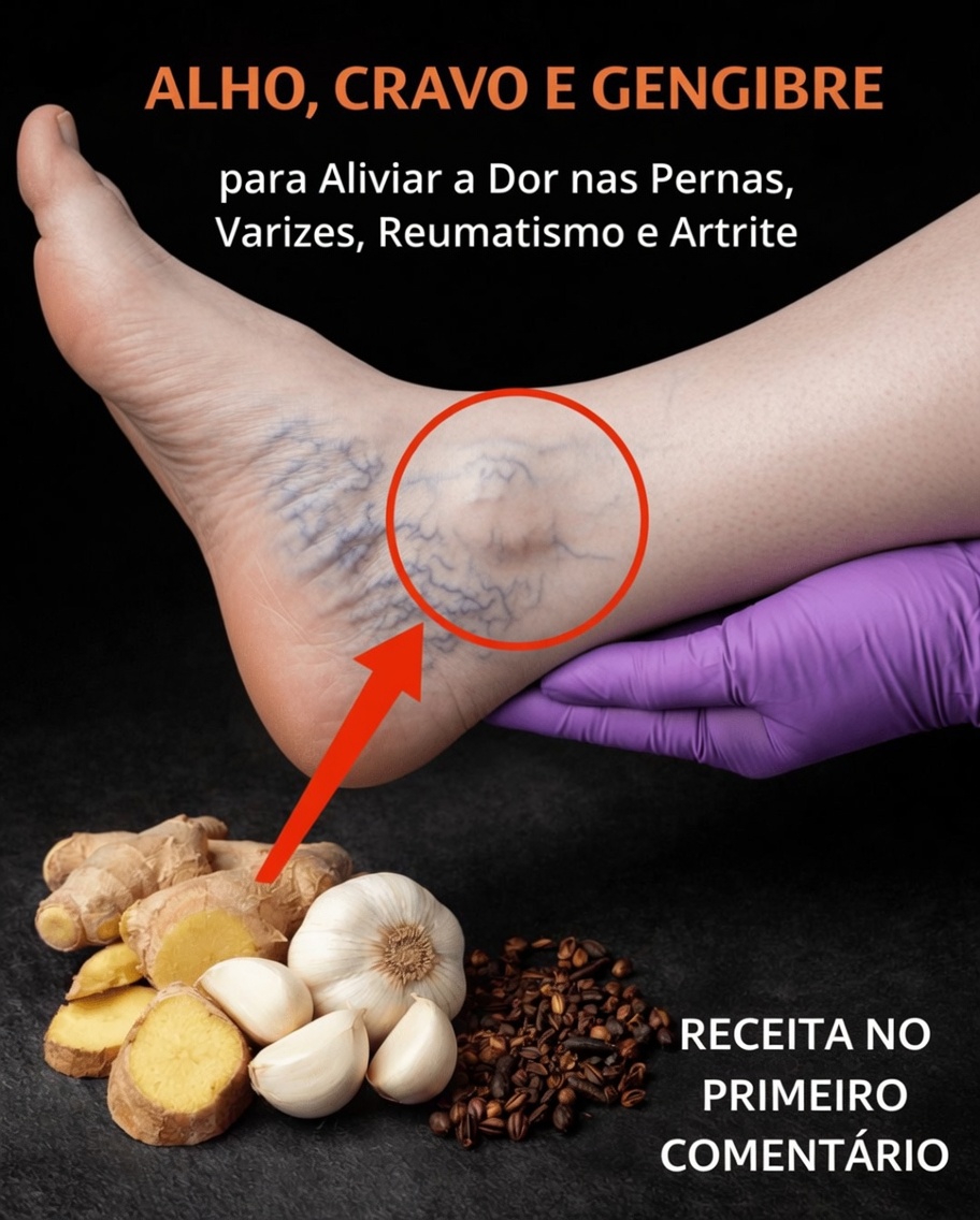 Alho, cravo-da-índia e gengibre: uma abordagem natural para apoiar a circulação e aliviar o desconforto das varizes