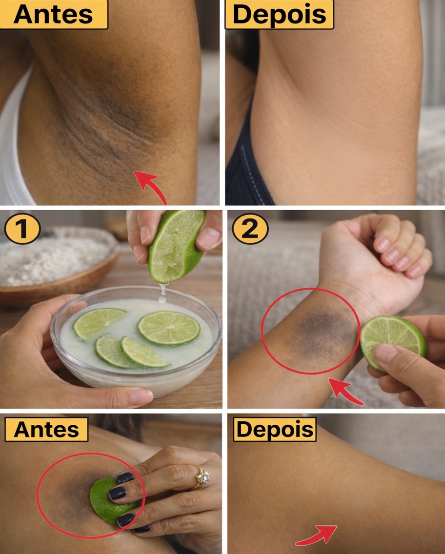 Como você pode clarear suavemente cotovelos, joelhos e axilas escurecidos com uma simples rotina de limão em casa?