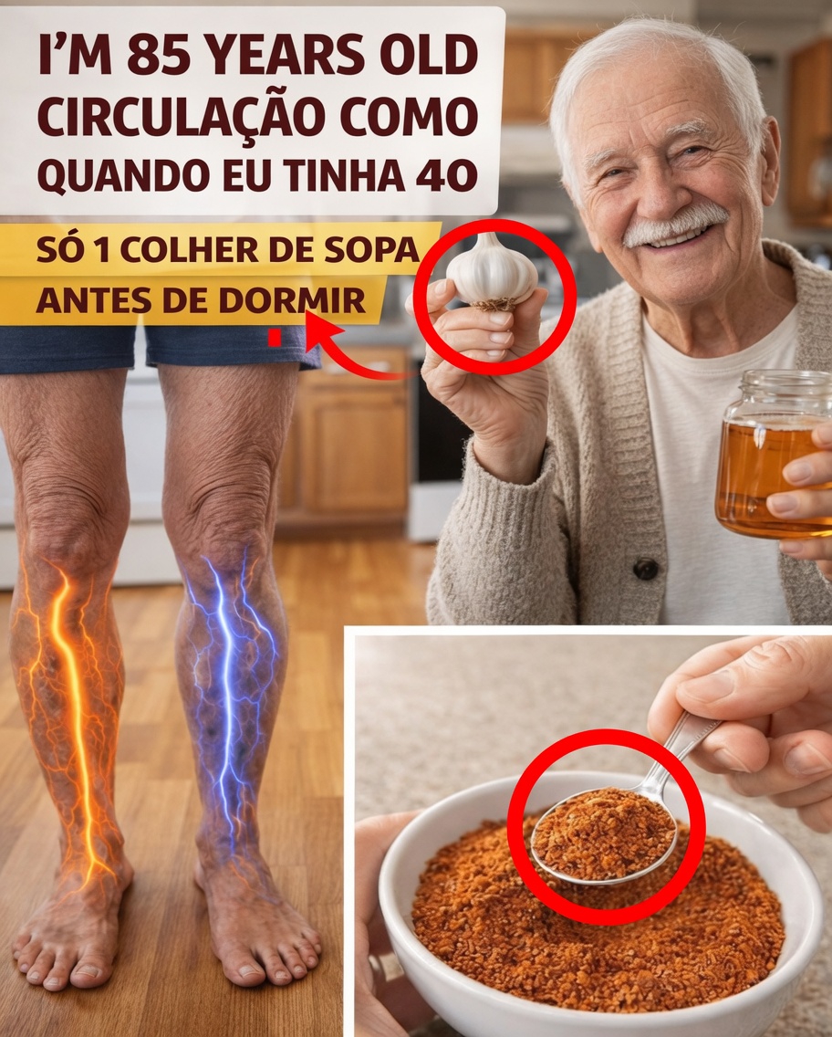 Idosos: Coma Isto Antes de Dormir para Melhorar o Fluxo Sanguíneo e a Circulação nas Pernas e nos Pés em 24 Horas