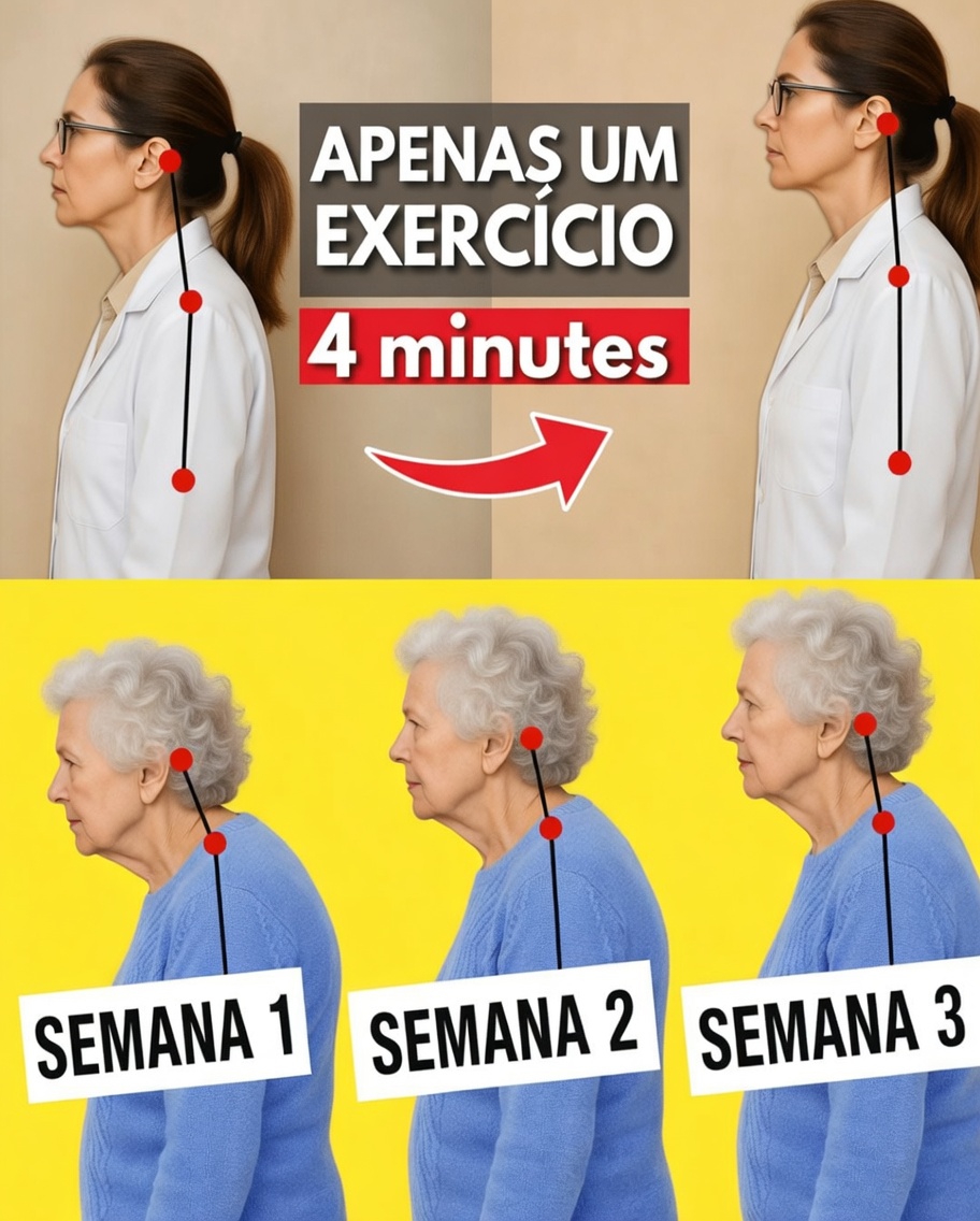 Como ajudar a melhorar a postura da cabeça projetada para a frente após os 60 em apenas 4 minutos com uma rotina suave