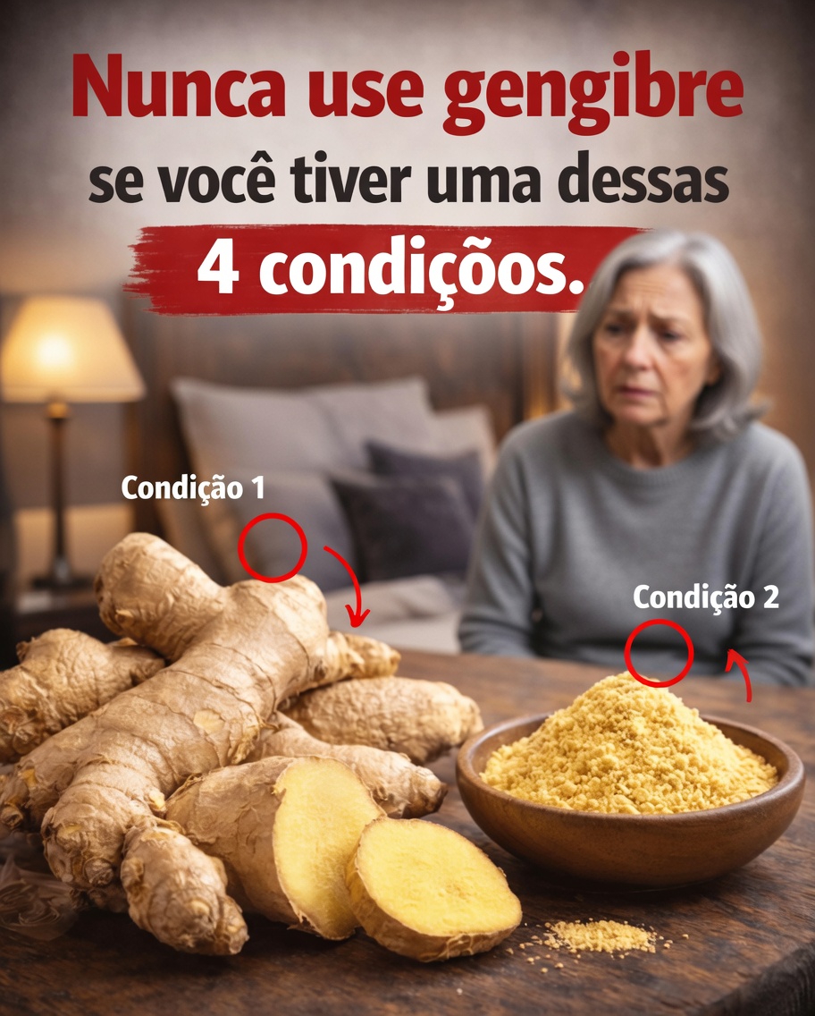 Evite gengibre se você tem estas 6 condições de saúde: veja por que deve ter cuidado