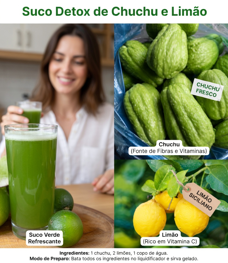 Bebida de Chuchu com Limão: Um Remédio Natural para Melhorar a Circulação e Reduzir o Inchaço nas Pernas