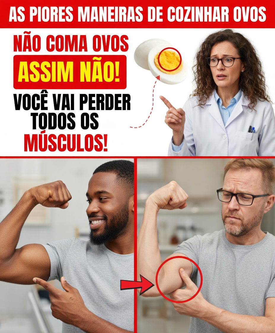 As 3 melhores e as 3 piores maneiras de cozinhar ovos para reconstrução muscular após os 60