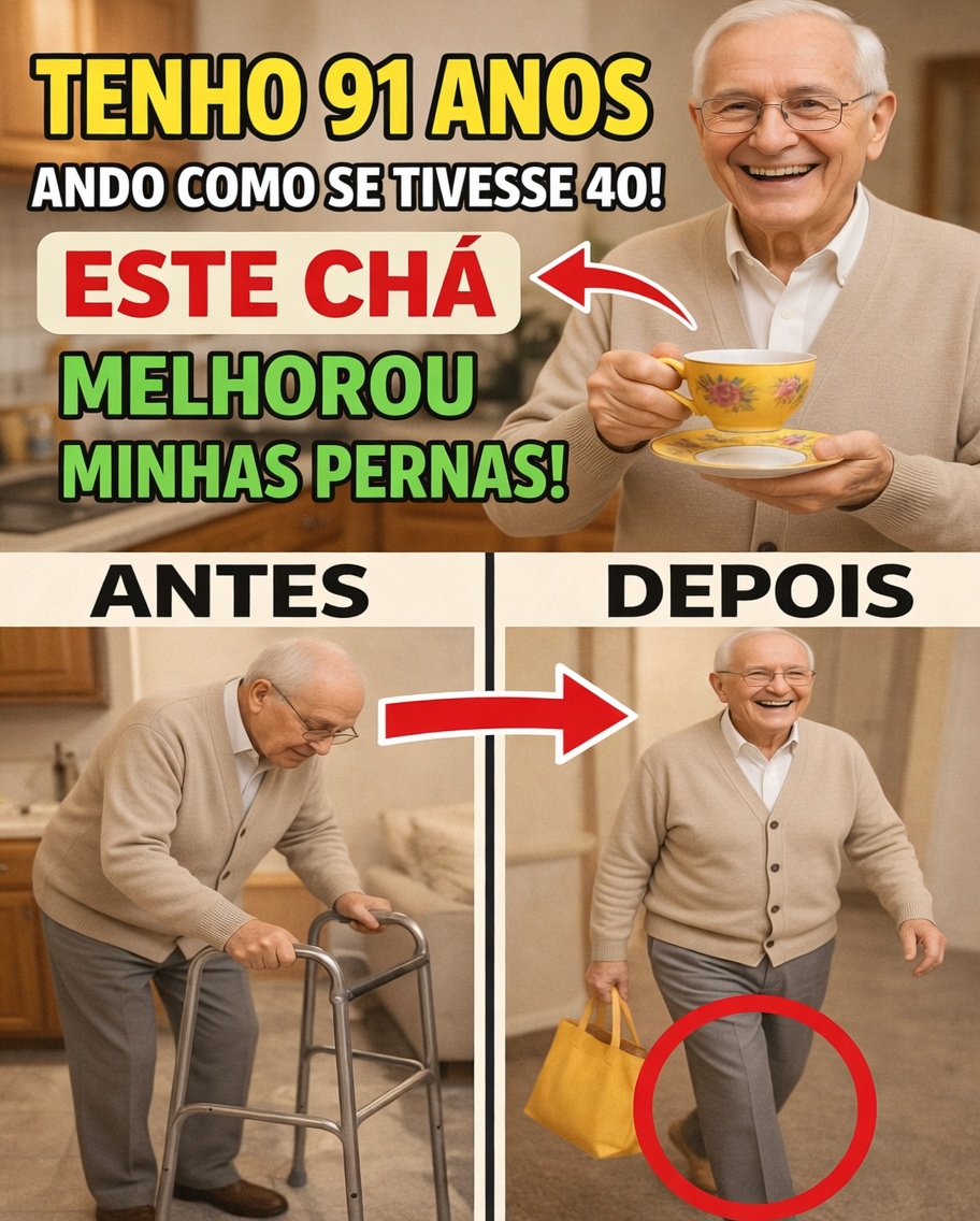 Mais de 60? Descubra estes 3 chás simples que podem ajudar a fortalecer as pernas e manter a mobilidade estável naturalmente