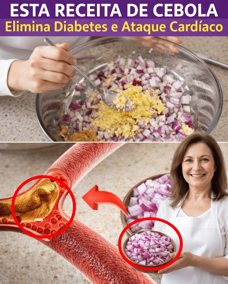 A receita de cebola roxa que pode ajudar a equilibrar o açúcar no sangue instantaneamente