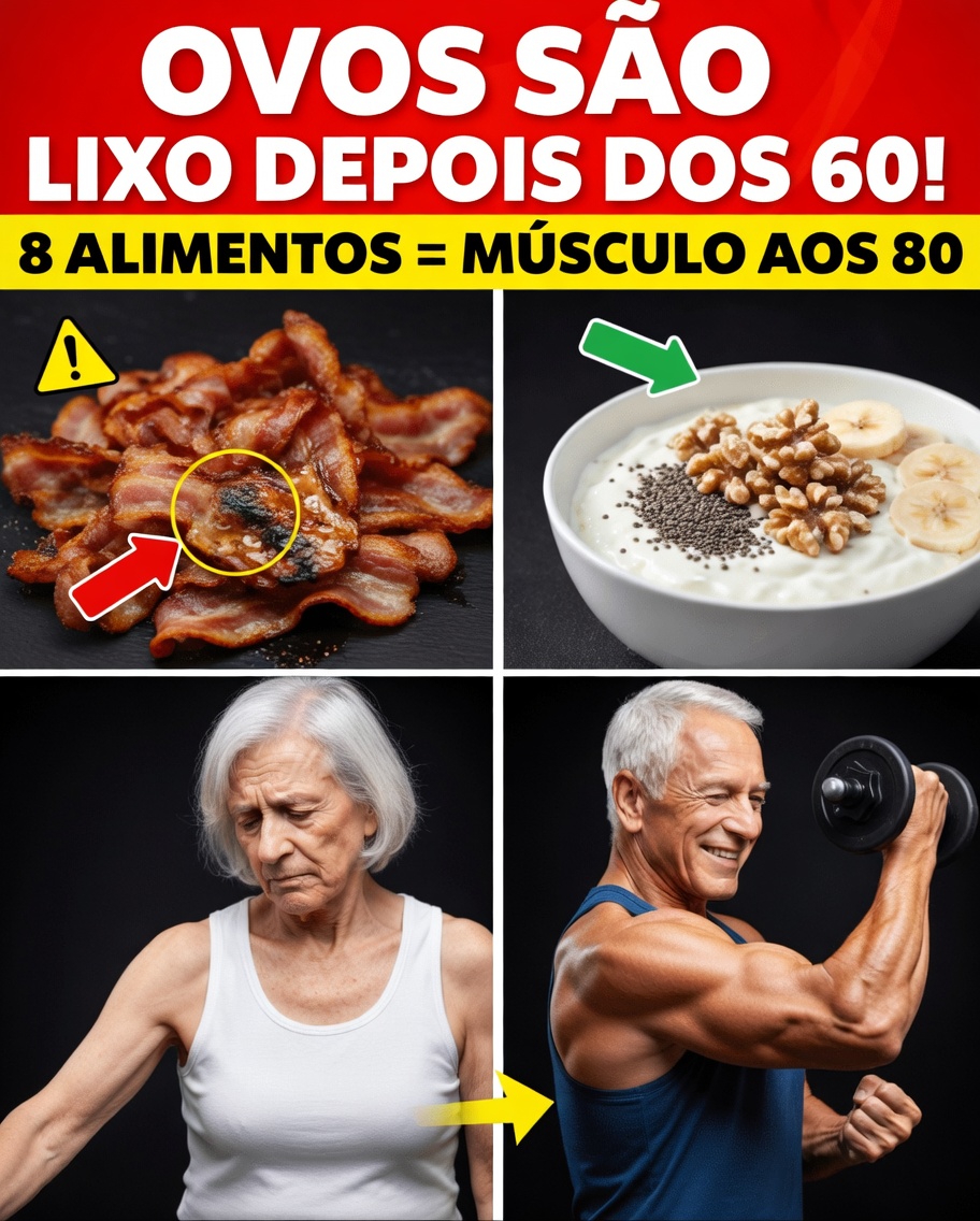 Esqueça a proteína em pó! ESTES 8 alimentos baratos para o café da manhã constroem músculos MAIS RÁPIDO depois dos 60