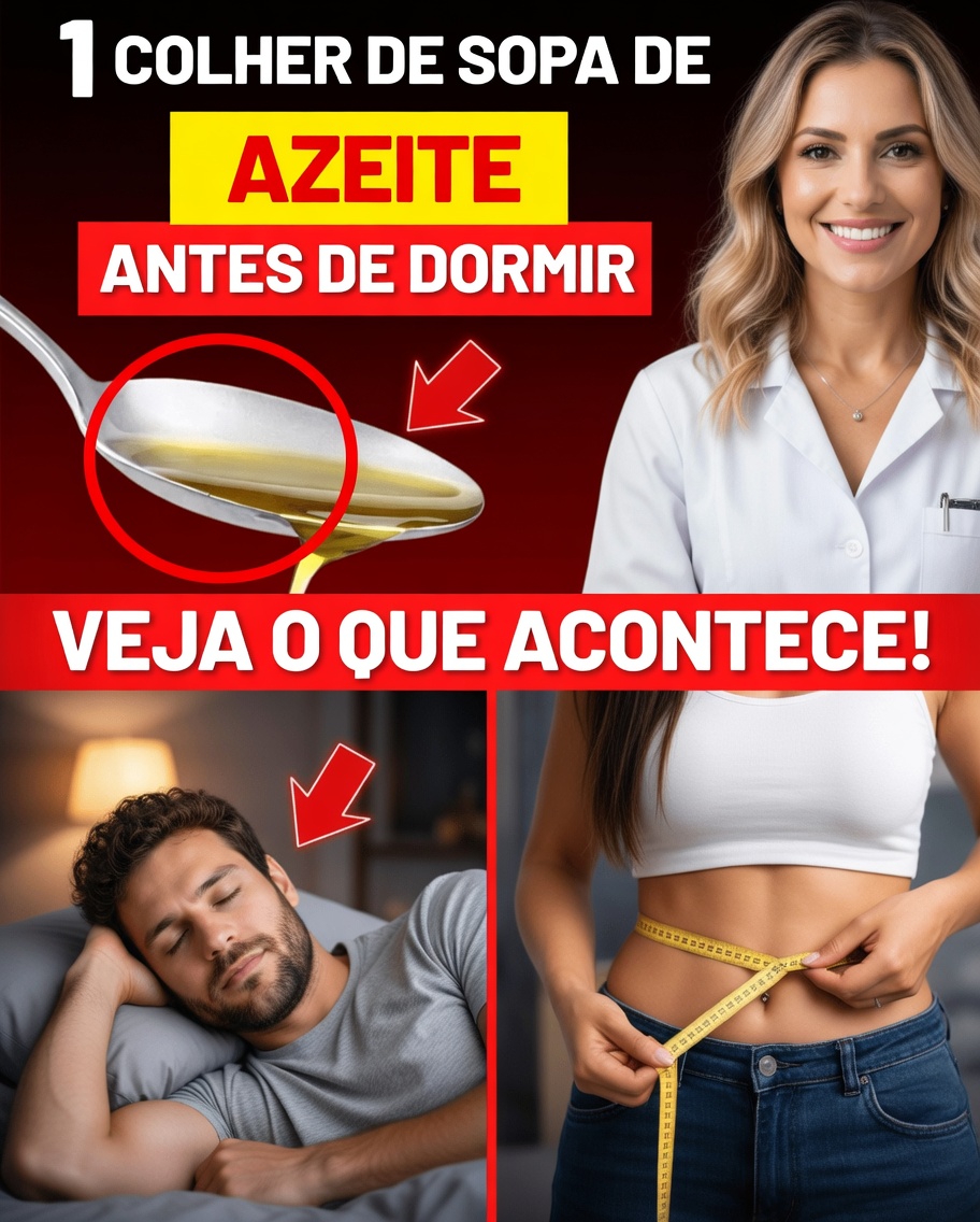 Você já tentou tomar 1 colher de sopa de azeite de oliva antes de dormir para o bem-estar diário?
