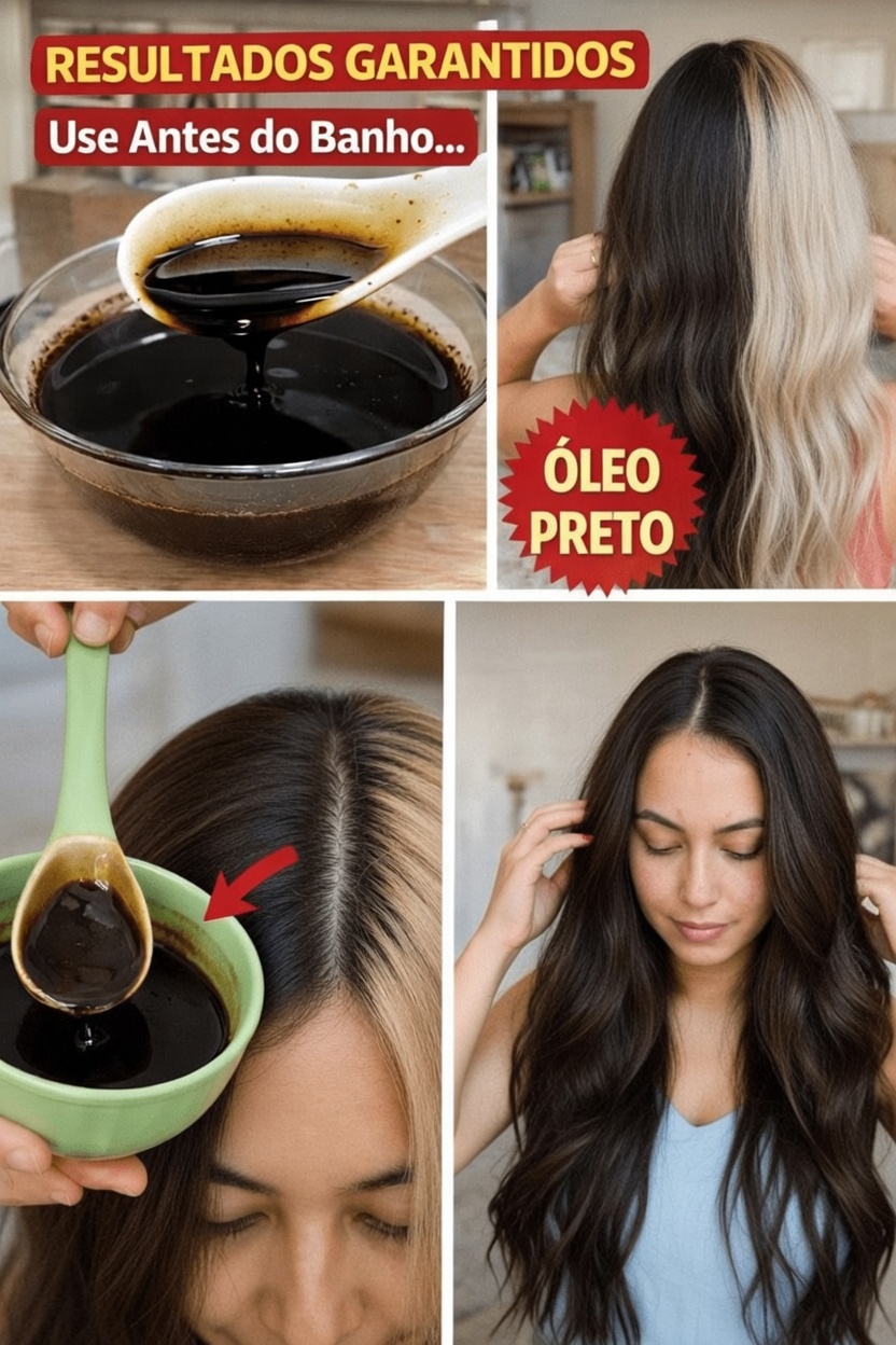 O Segredo de 30 Minutos: Como Conseguir Cabelos Permanentemente Pretos Como Jato Naturalmente em Casa — Garantido