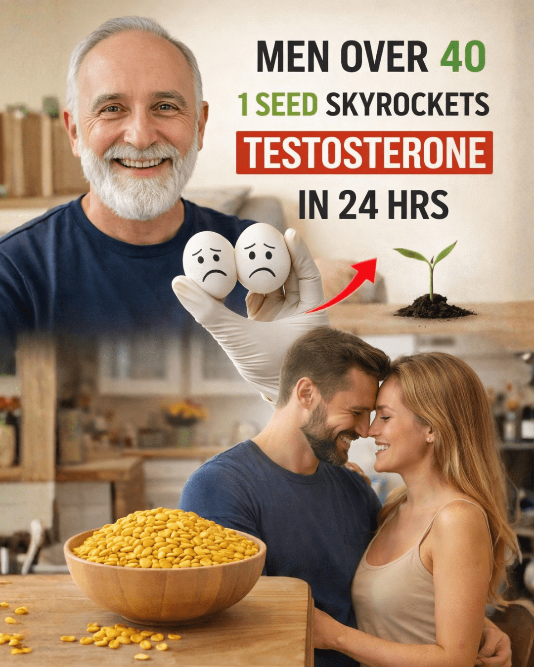 Homens acima dos 40? Esta semente poderosa traz de volta seus níveis de testosterona de quando você tinha 20 anos