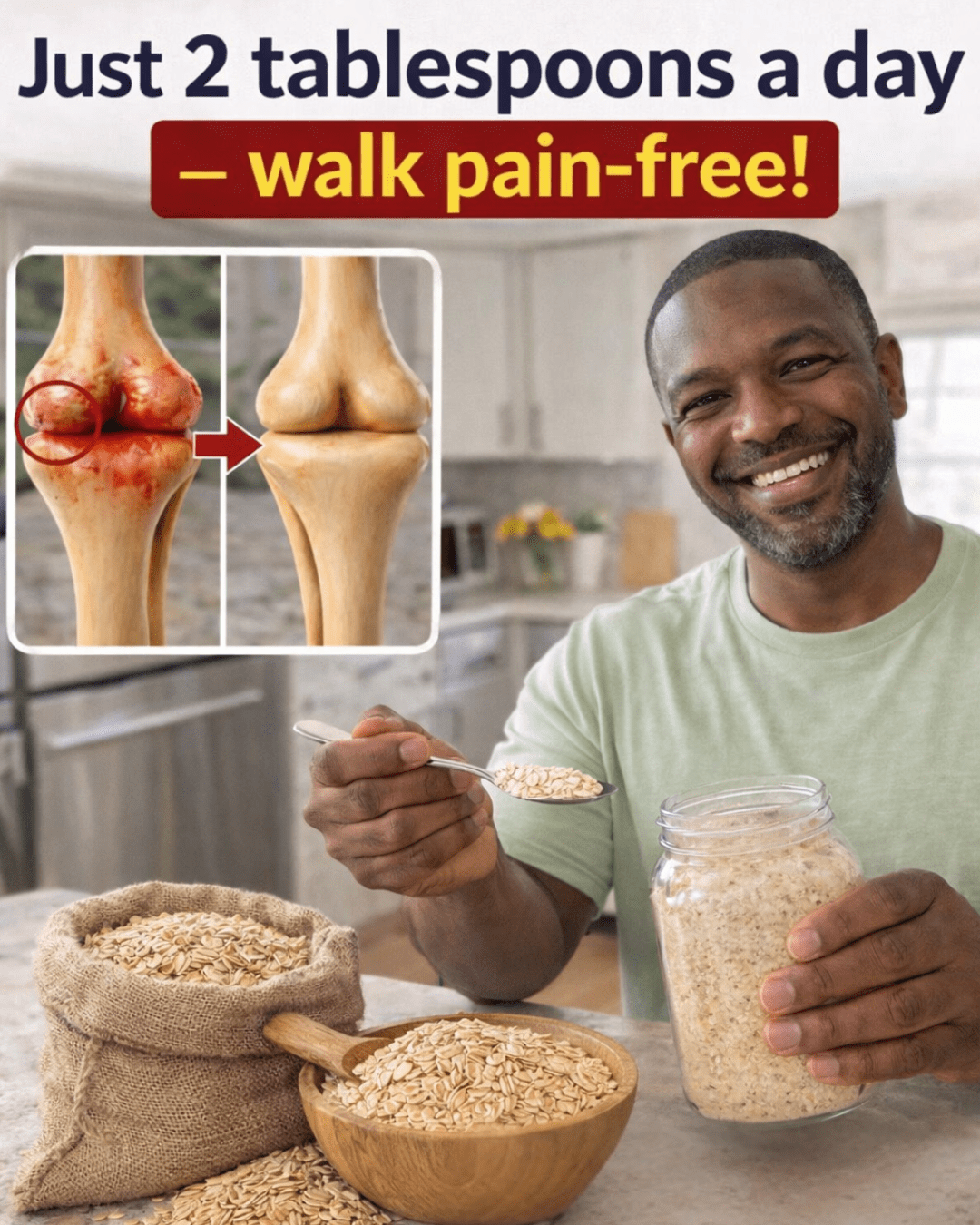 Como adicionar apenas 2 colheres de sopa de aveia à sua rotina diária pode ajudar na saúde e mobilidade das articulações