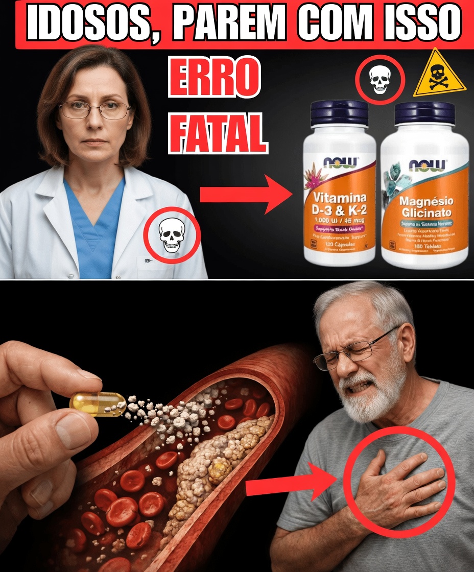 Idosos, parem de tomar D3, K2 e magnésio desse jeito ou danificarão seus órgãos
