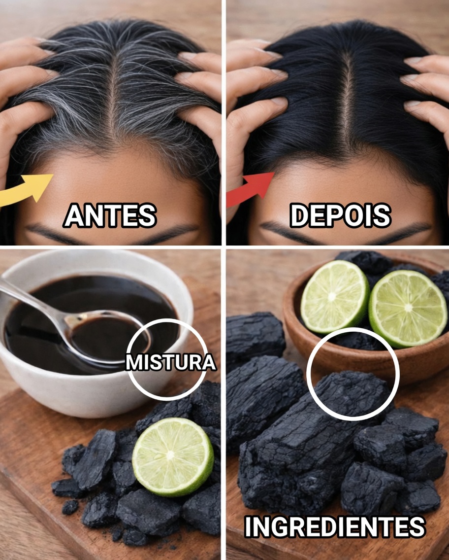 Explorando uma abordagem natural para a aparência dos cabelos grisalhos com carvão ativado e limão