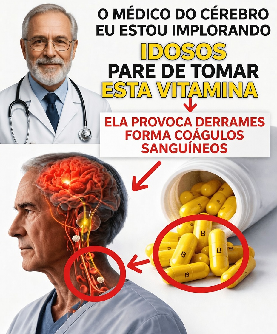 Como neurologista, estou chocado: esta vitamina aumenta o risco de derrame da noite para o dia em idosos