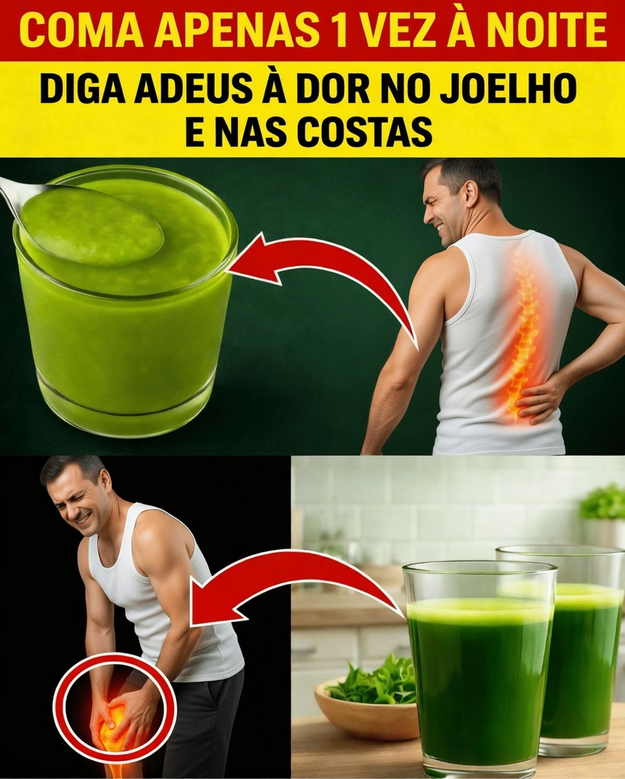 Idosos, beba 1 copo antes de dormir — você vai acordar sem dor no joelho ou nas costas! (Funciona de verdade!)