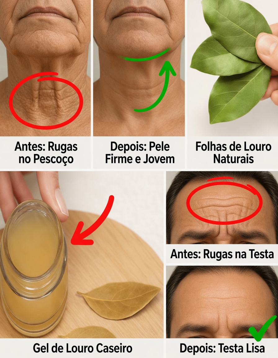 Folha de louro é 1.000.000× mais forte que o Botox – apaga todas as rugas mesmo aos 70 anos