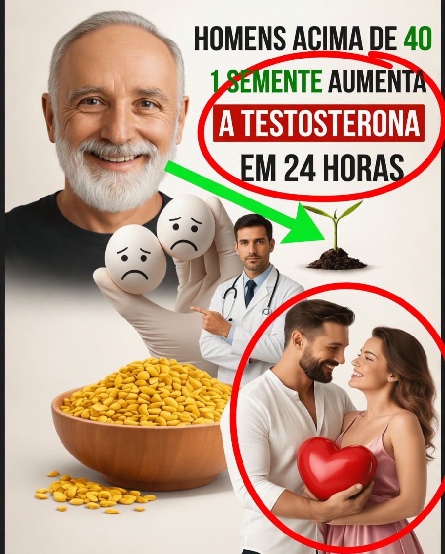 Homens com mais de 40? Esta poderosa semente traz de volta os níveis de testosterona dos seus 20 anos