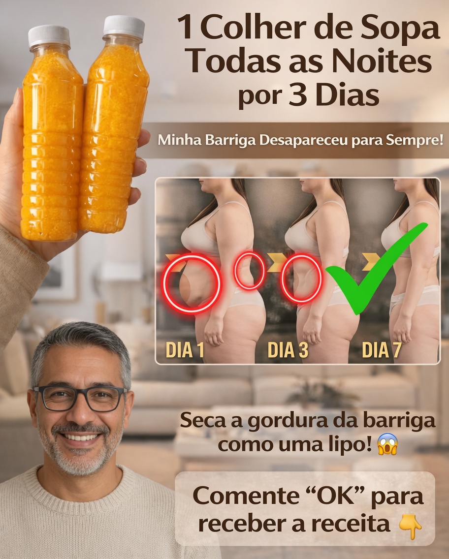 1 colher todas as noites durante 3 dias: a simples bebida caseira para ajudar a reduzir o inchaço abdominal naturalmente