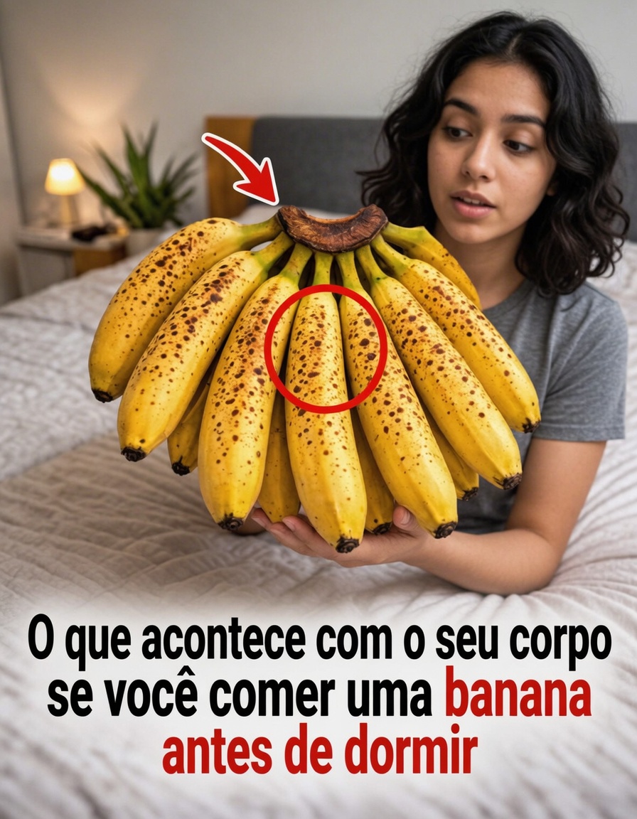 O que acontece com o seu corpo quando você come uma banana antes de dormir todas as noites?