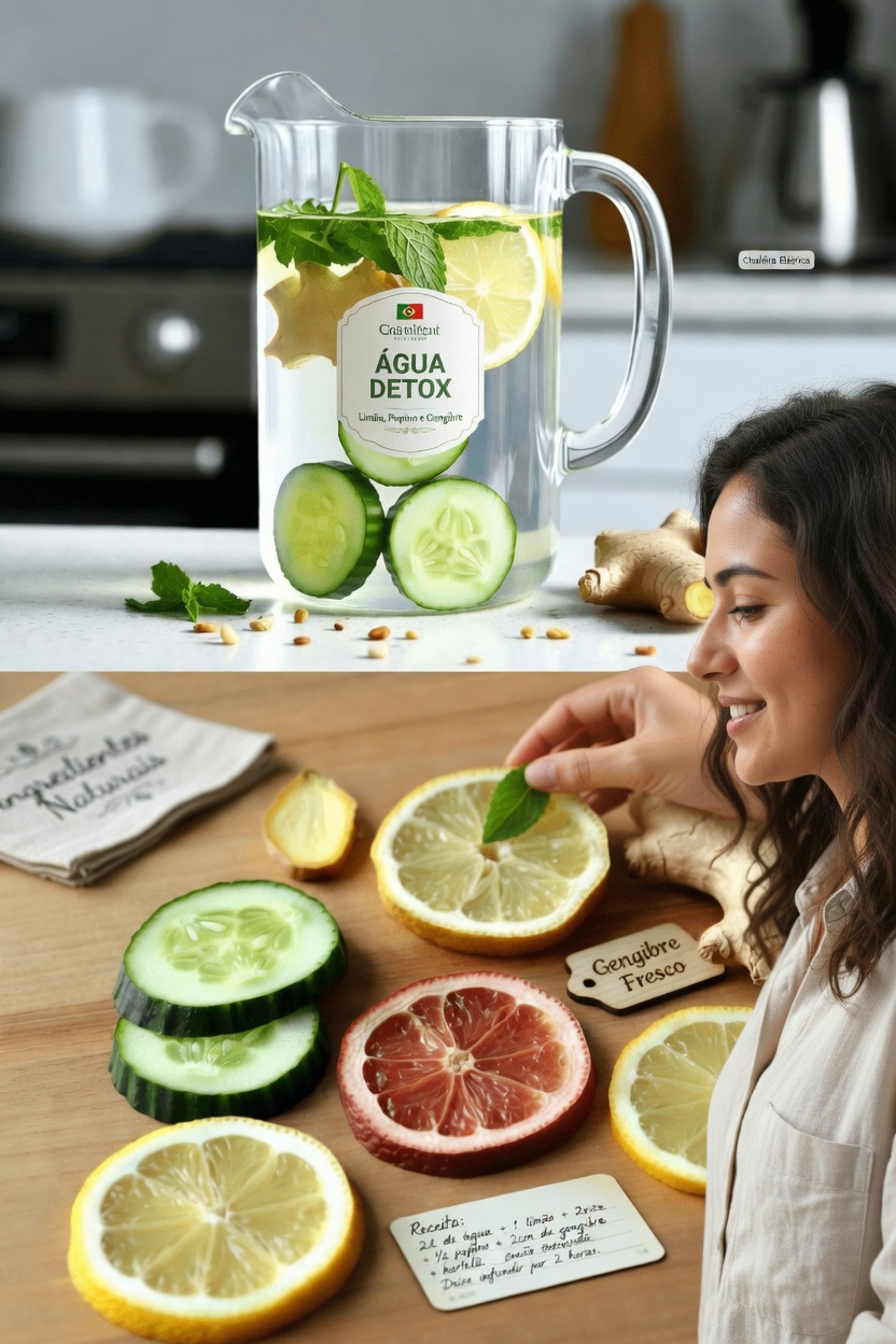 14 Razões Pelas Quais Você Deve Beber Pepino, Gengibre, Hortelã, Limão e Água Todos os Dias