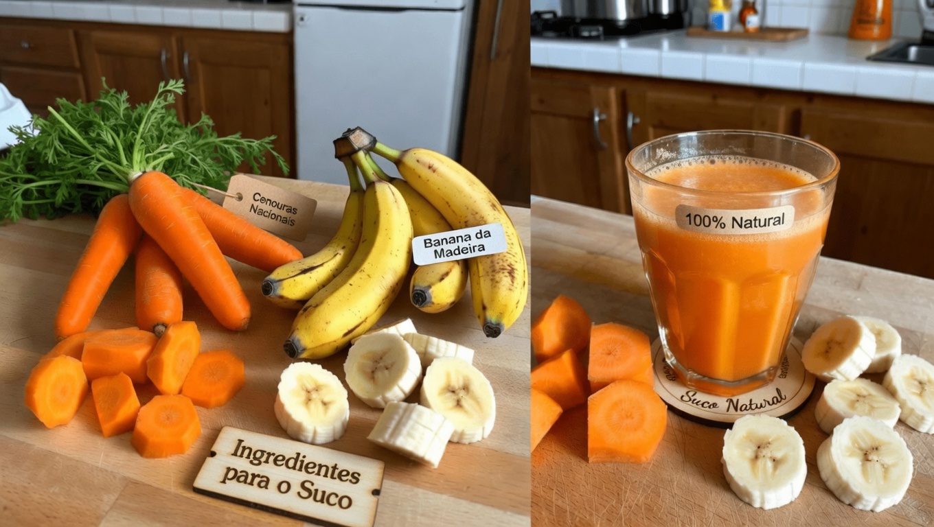 Descubra uma Simples Receita de Suco de Cenoura e Banana que é Saudável e Deliciosa para o seu Dia a Dia