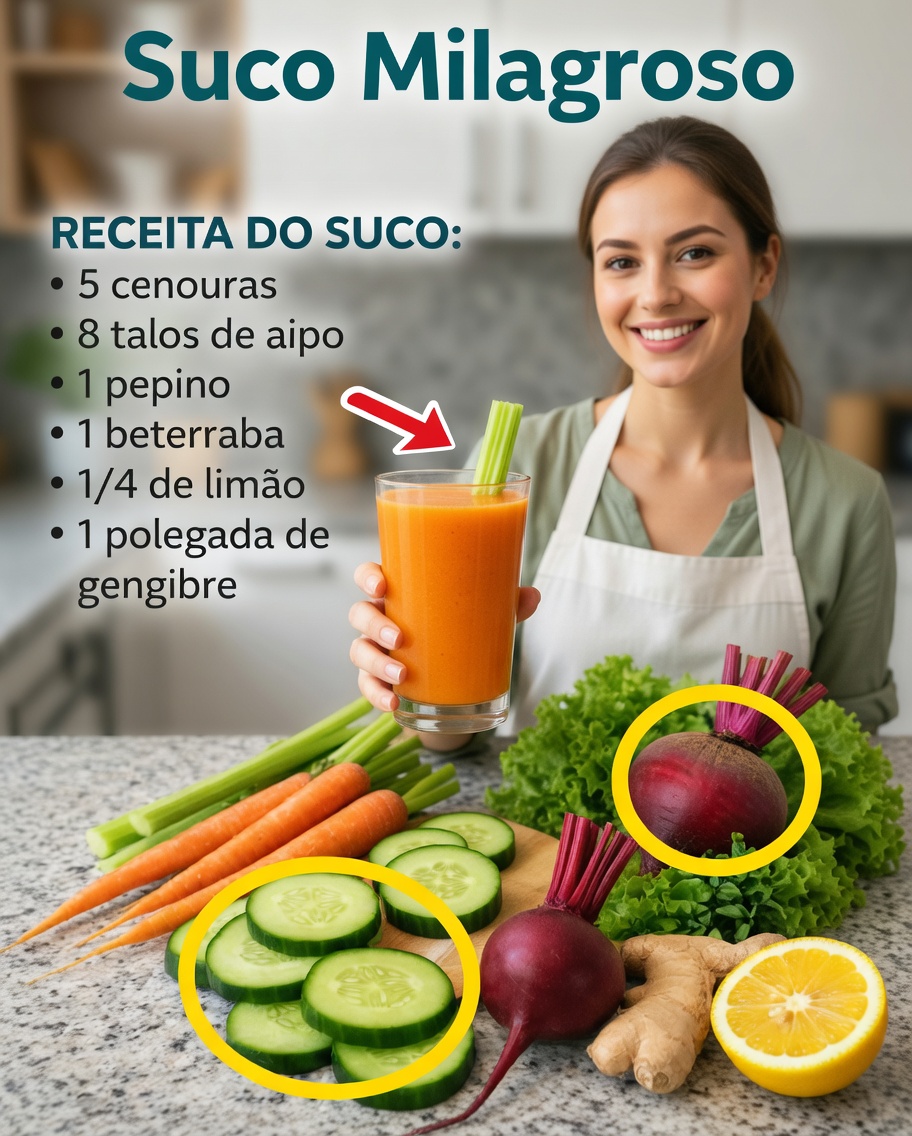 Descubra o Máximo Impulsionador de Bem-Estar em um Copo: Uma Receita Simples de Suco com Cenoura, Aipo e Mais