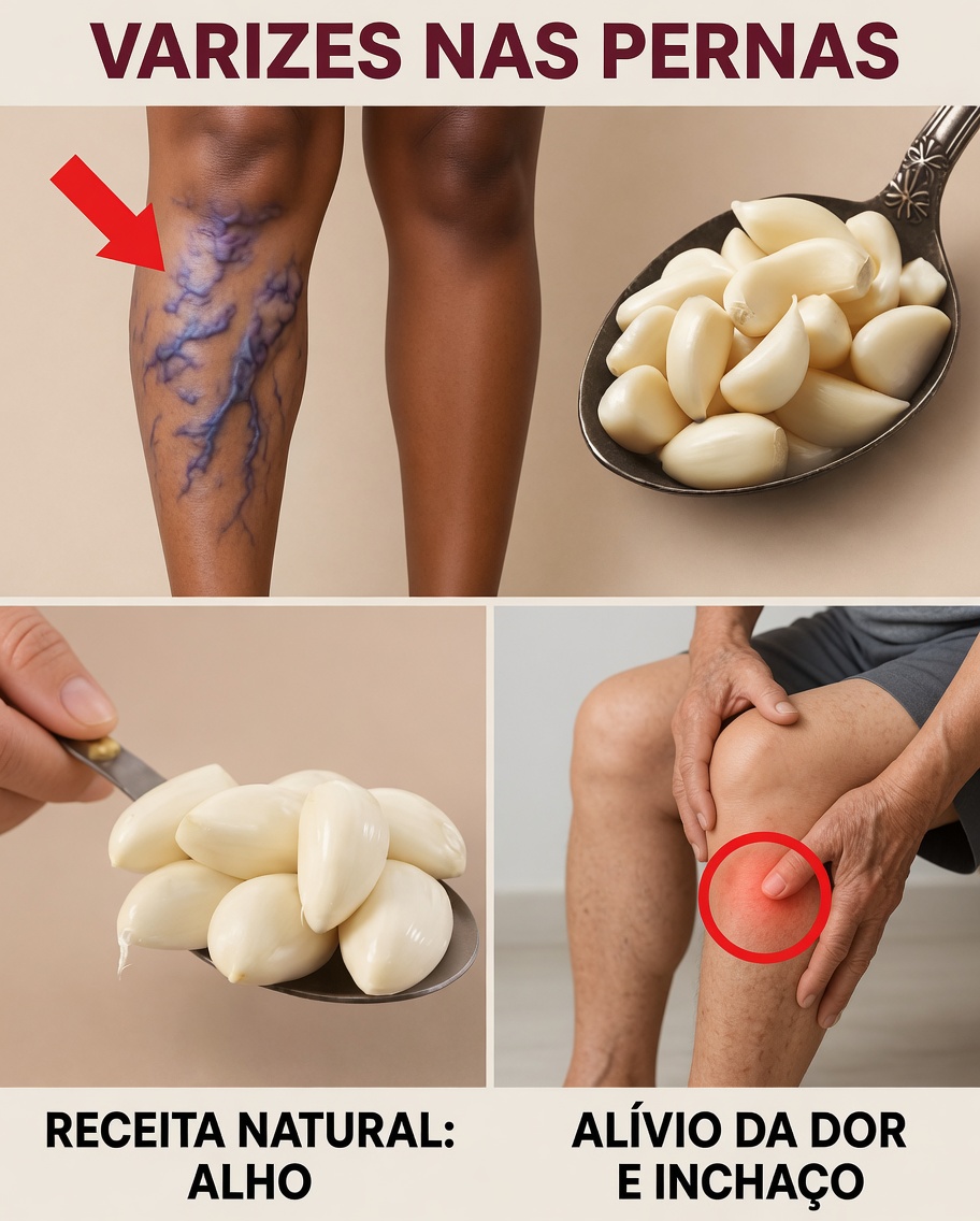 Você sabia que o alho pode ajudar a aliviar o desconforto das varizes e reduzir a inflamação de forma natural?