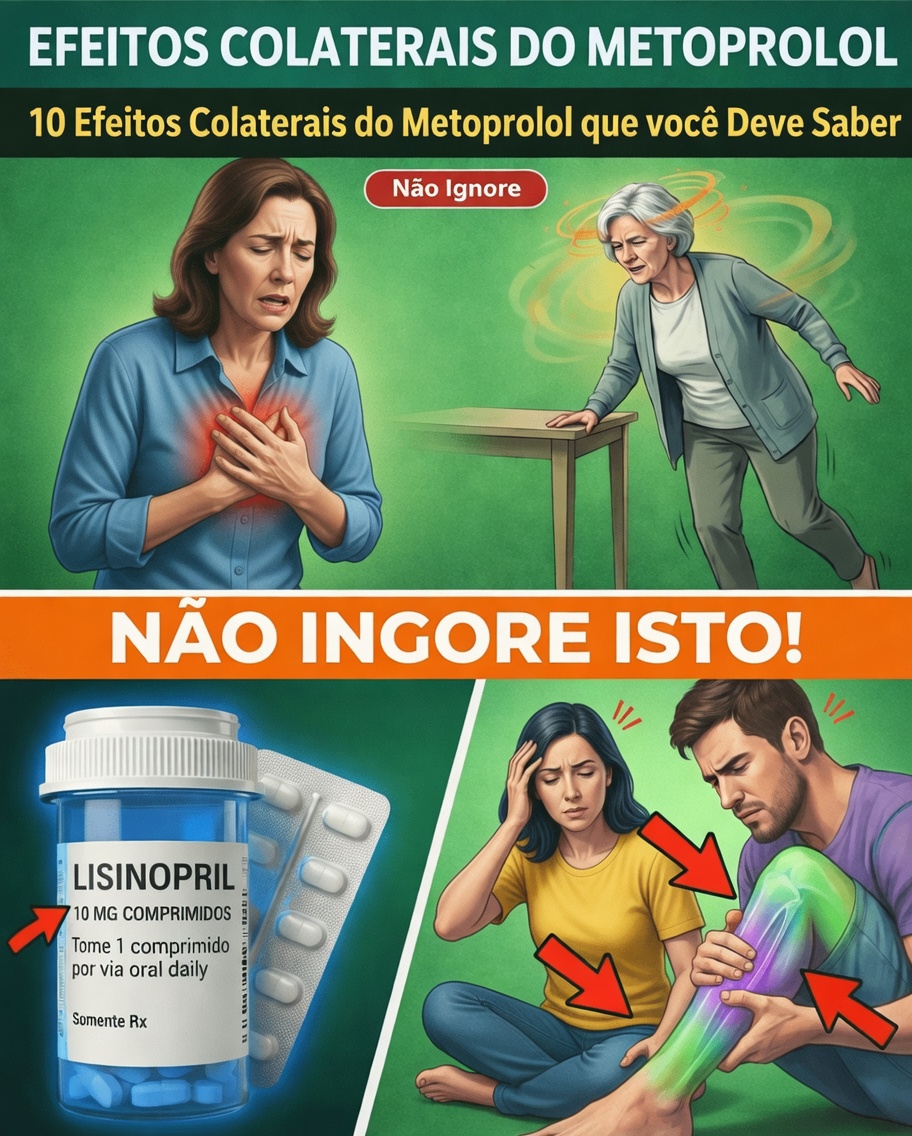 Os 10 efeitos colaterais do metoprolol frequentemente negligenciados nas conversas