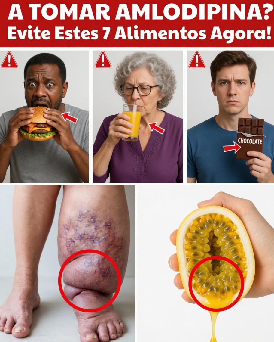 7 Alimentos que Podem Piorar Silenciosamente os Efeitos Colaterais da Amlodipina (e Trocas Inteligentes para se Sentir Melhor Rapidamente)