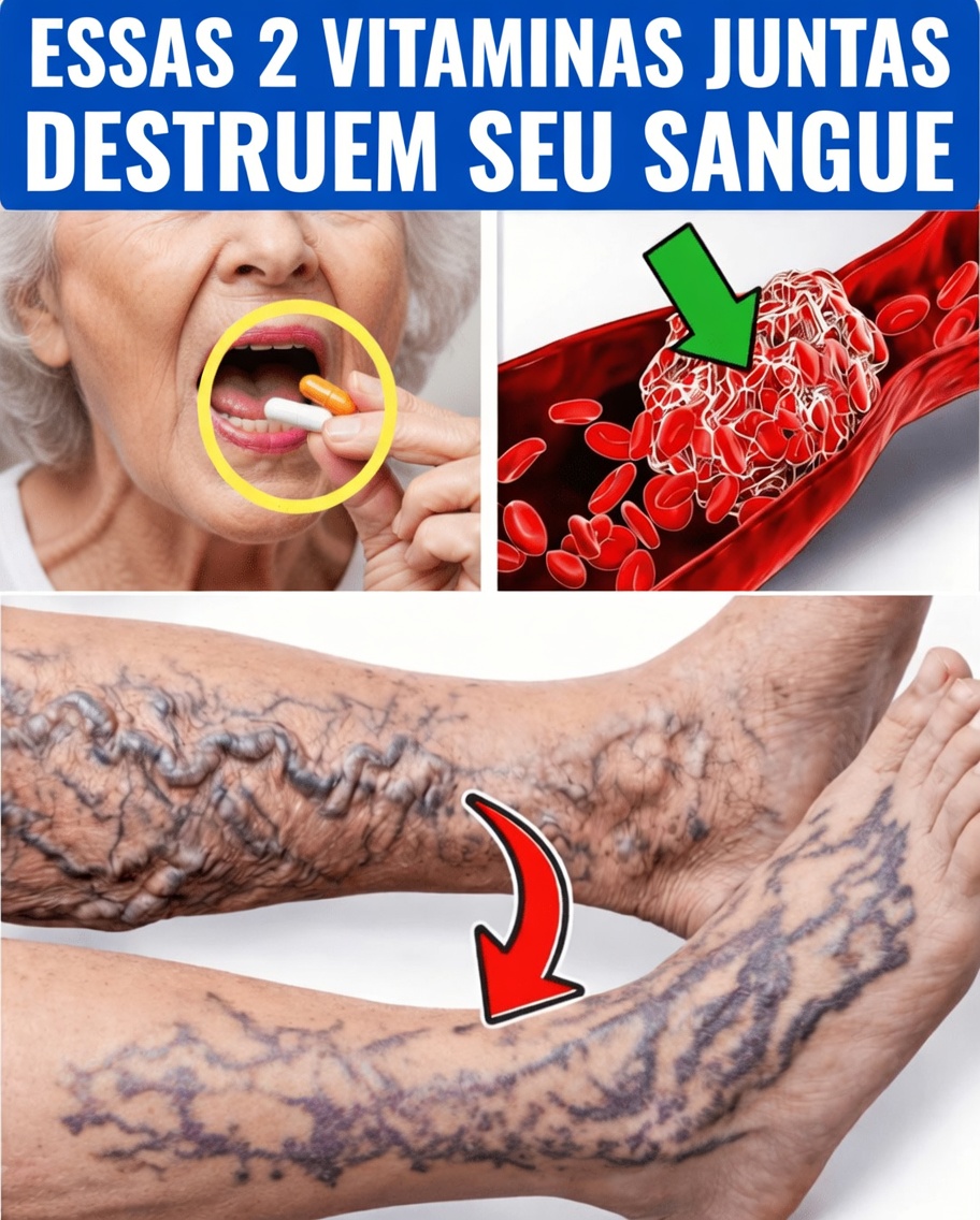 PERIGO! Idosos, vocês nunca devem tomar estas 2 vitaminas e suplementos juntos