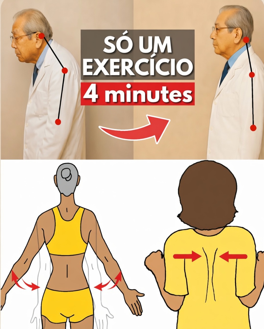 Como corrigir a postura de cabeça para a frente depois dos 60 anos em apenas 4 minutos – a rotina suave em que o médico mais velho do Japão jura que funciona