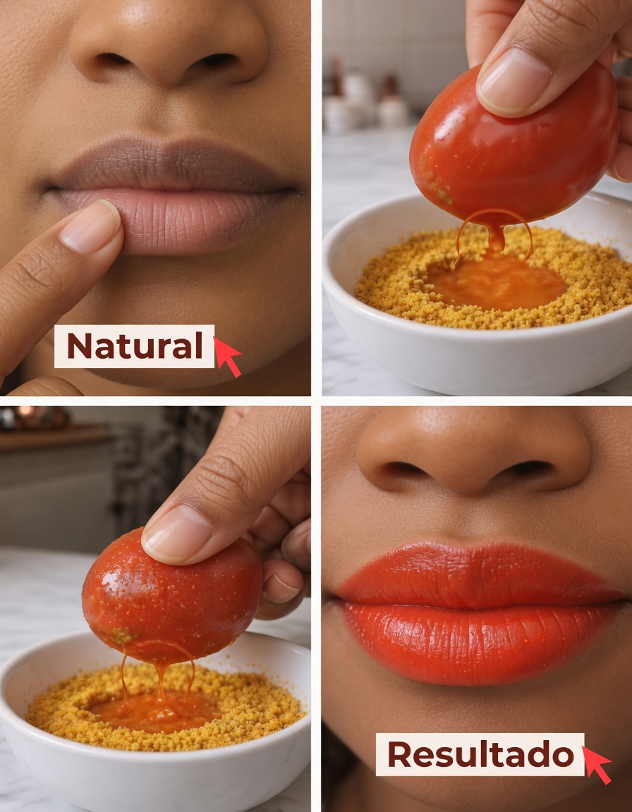 Como Fazer um Simples Creme Caseiro de Tomate e Cúrcuma para Deixar os Lábios Naturalmente Mais Rosados em Casa