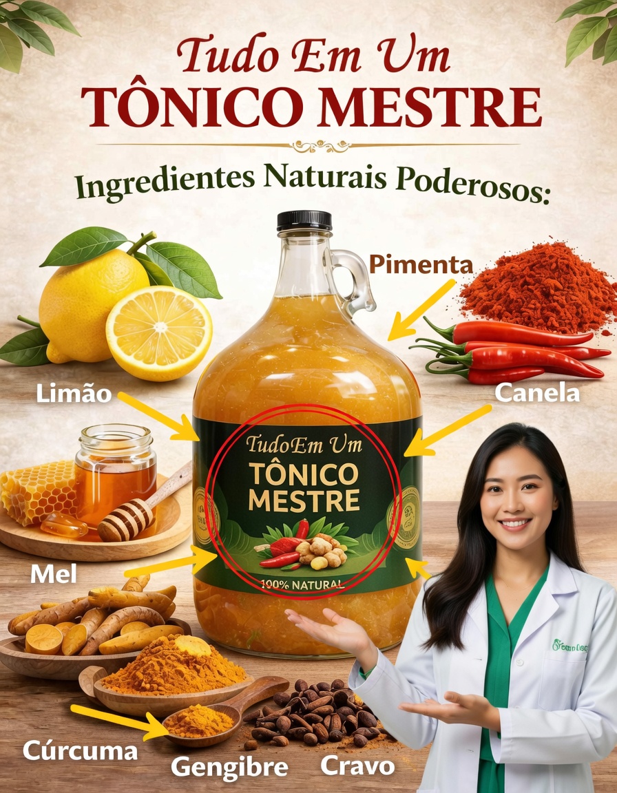 Tônico Mestre Tudo em 1 Fire Cider Shots com Vinagre de Maçã com a Mãe, Canela, Cravo, Limão, Gengibre, Cúrcuma, Pimenta Caiena e Mel