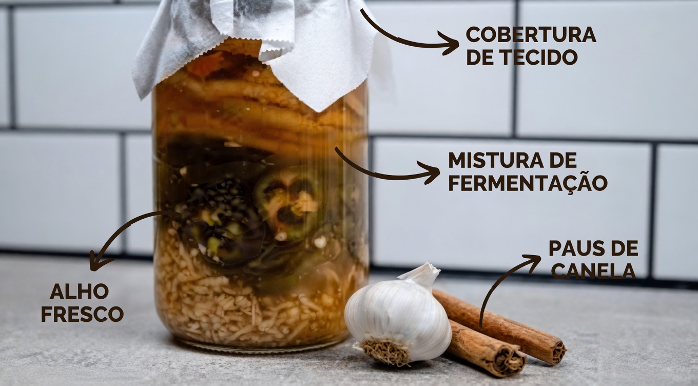 Tônico Mestre Tudo em 1 Fire Cider Shots com Vinagre de Maçã com a Mãe, Canela, Cravo, Limão, Gengibre, Cúrcuma, Pimenta Caiena e Mel