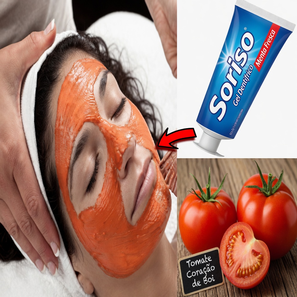 Desvende uma Pele Perfeita Naturalmente: A Máscara Facial de Pasta de Dente e Tomate que Combate Poros Dilatados, Manchas Escuras e Pelos Indesejados