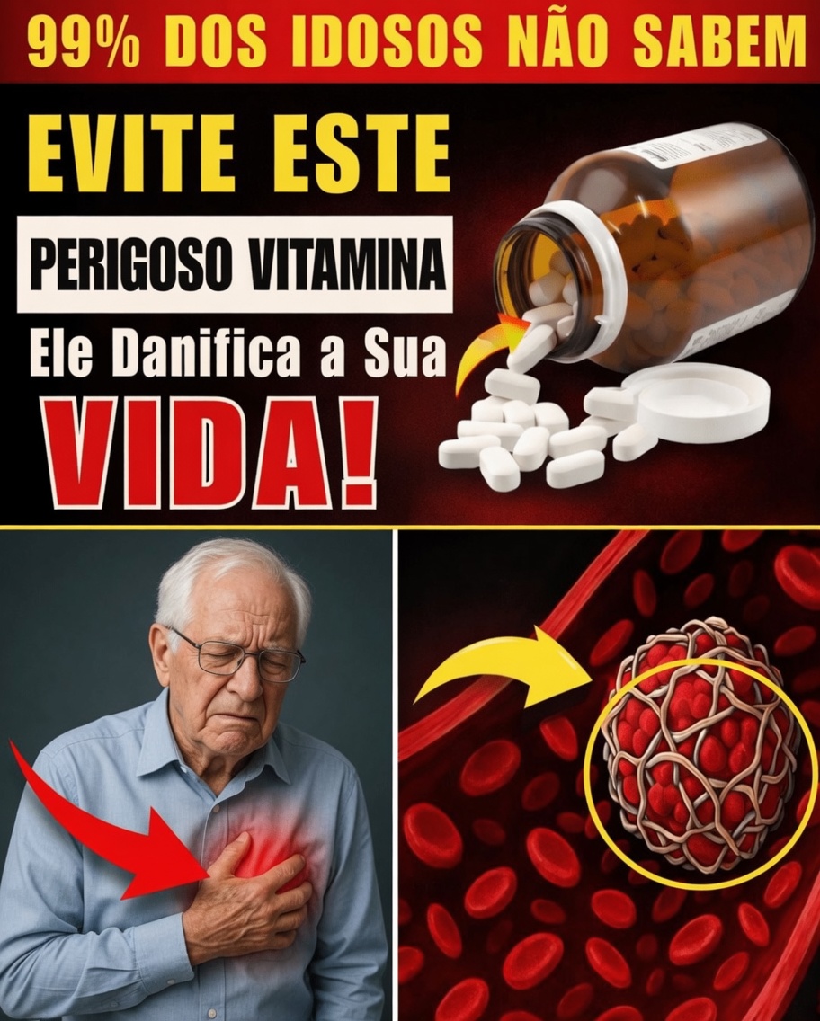 PERIGO! Idosos, vocês nunca devem tomar estas 2 vitaminas e suplementos juntos