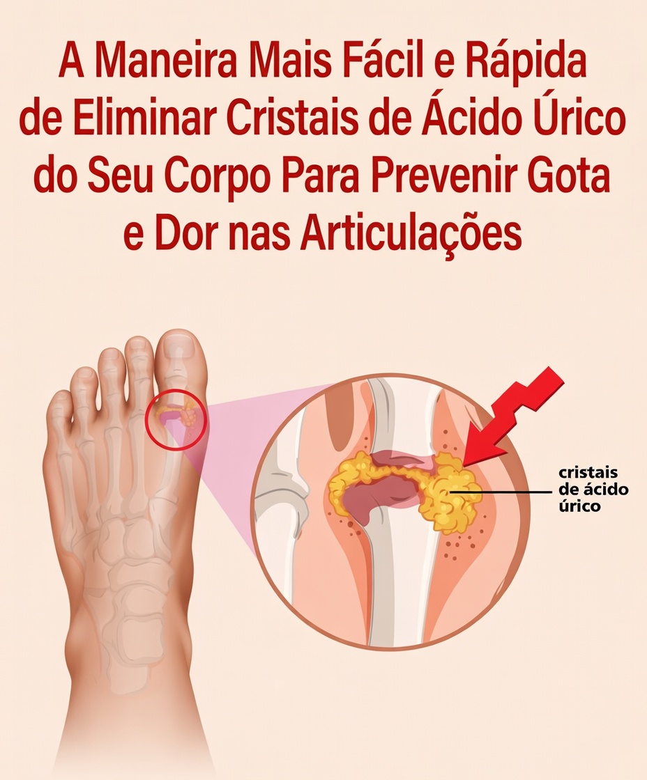 As Maneiras Mais Fáceis e Rápidas de Ajudar a Eliminar Cristais de Ácido Úrico do Seu Corpo para Prevenir Gota e Dor nas Articulações